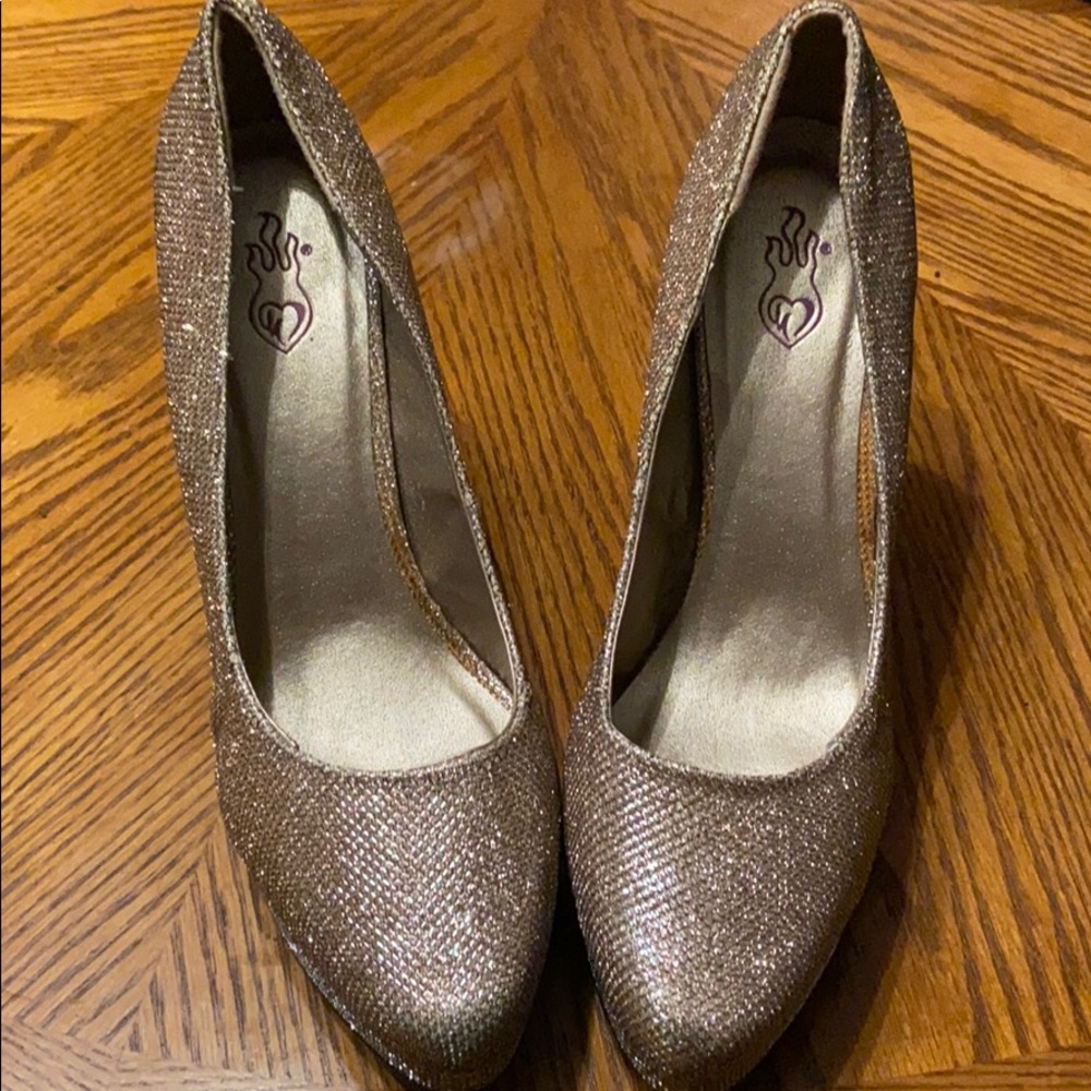 Torrid Gold Glitter Heels